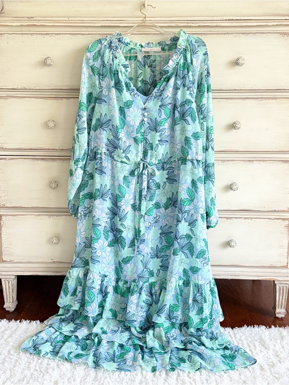 Loft Gardenia Ruffle Maxi Dress - Picture 4 of 5